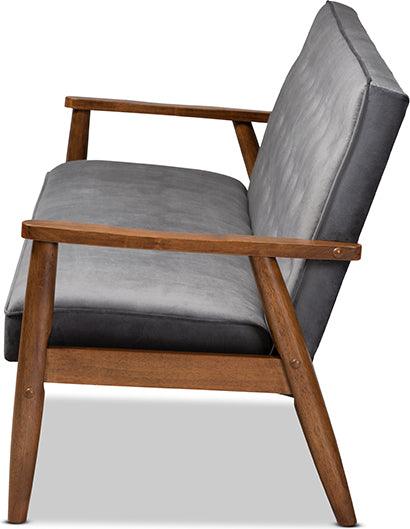 Wholesale Interiors Sofas & Couches - Sorrento Velvet Sofa Gray