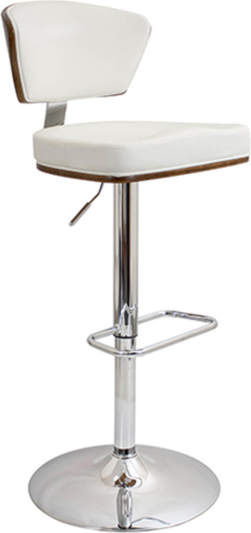 Lumisource Barstools - Ravinia Barstool Walnut & White