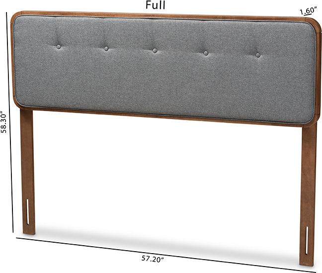 Wholesale Interiors Headboards - Palina Full Headboard Dark Gray & Walnut