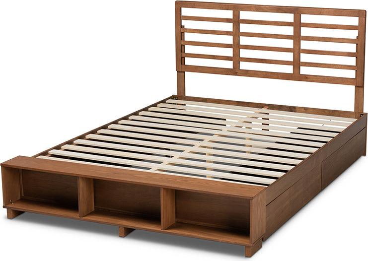 Wholesale Interiors Beds - Milana King Storage Bed Ash Walnut