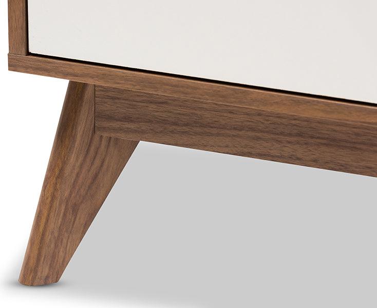 Wholesale Interiors Nightstands & Side Tables - Brighton Nightstand White/Walnut Brown