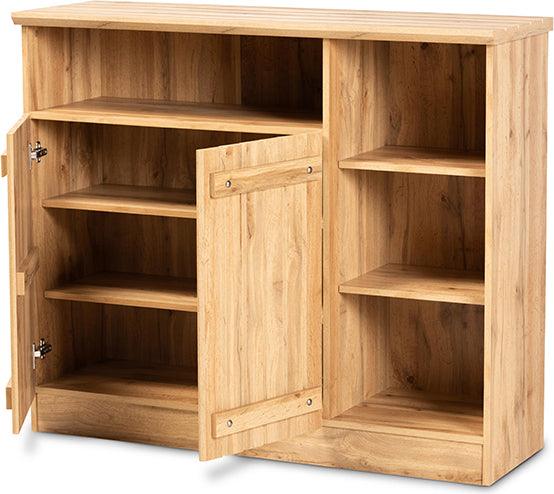 Wholesale Interiors Buffets & Sideboards - Eren Farmhouse Natural Oak Finished Wood 2-Door Dining Room Sideboard Buffet Oak Brown