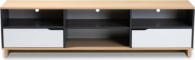 Wholesale Interiors TV & Media Units - Reed Mid-Century Modern Multicolor 2-Drawer Wood TV Stand