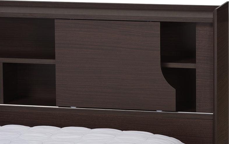 Wholesale Interiors Beds - Larsine Queen Storage Bed Wenge Brown