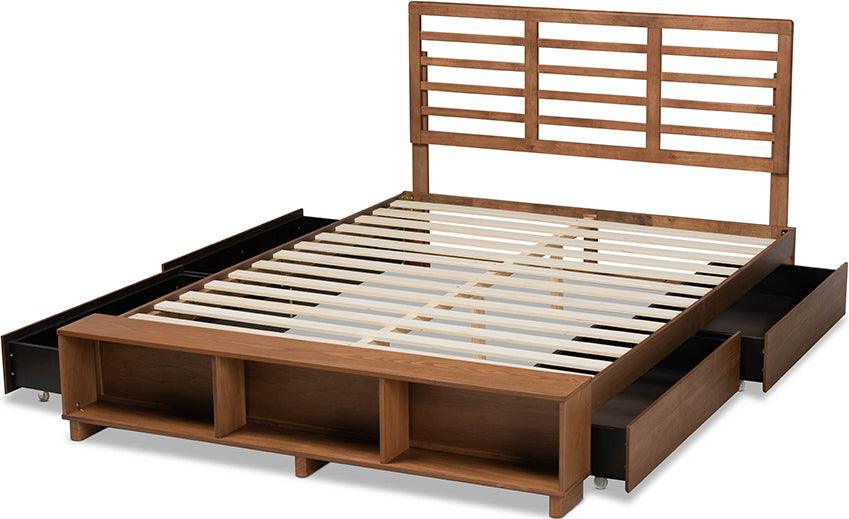 Wholesale Interiors Beds - Milana King Storage Bed Ash Walnut