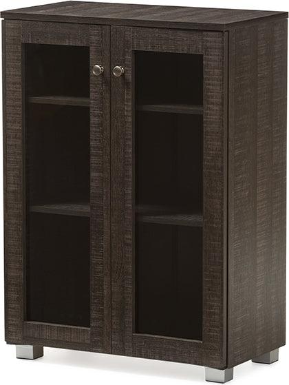Wholesale Interiors Buffets & Cabinets - Mason Contemporary Dark Brown Multipurpose Storage Cabinet Sideboard
