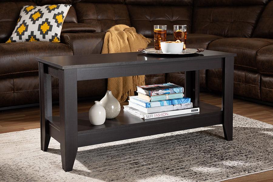 Wholesale Interiors Coffee Tables - Elada Modern and Contemporary Wenge Finished Wood Coffee Table