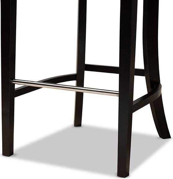 Wholesale Interiors Barstools - Chloe Bar Stool Dark Gray & Dark Brown (Set of 2)