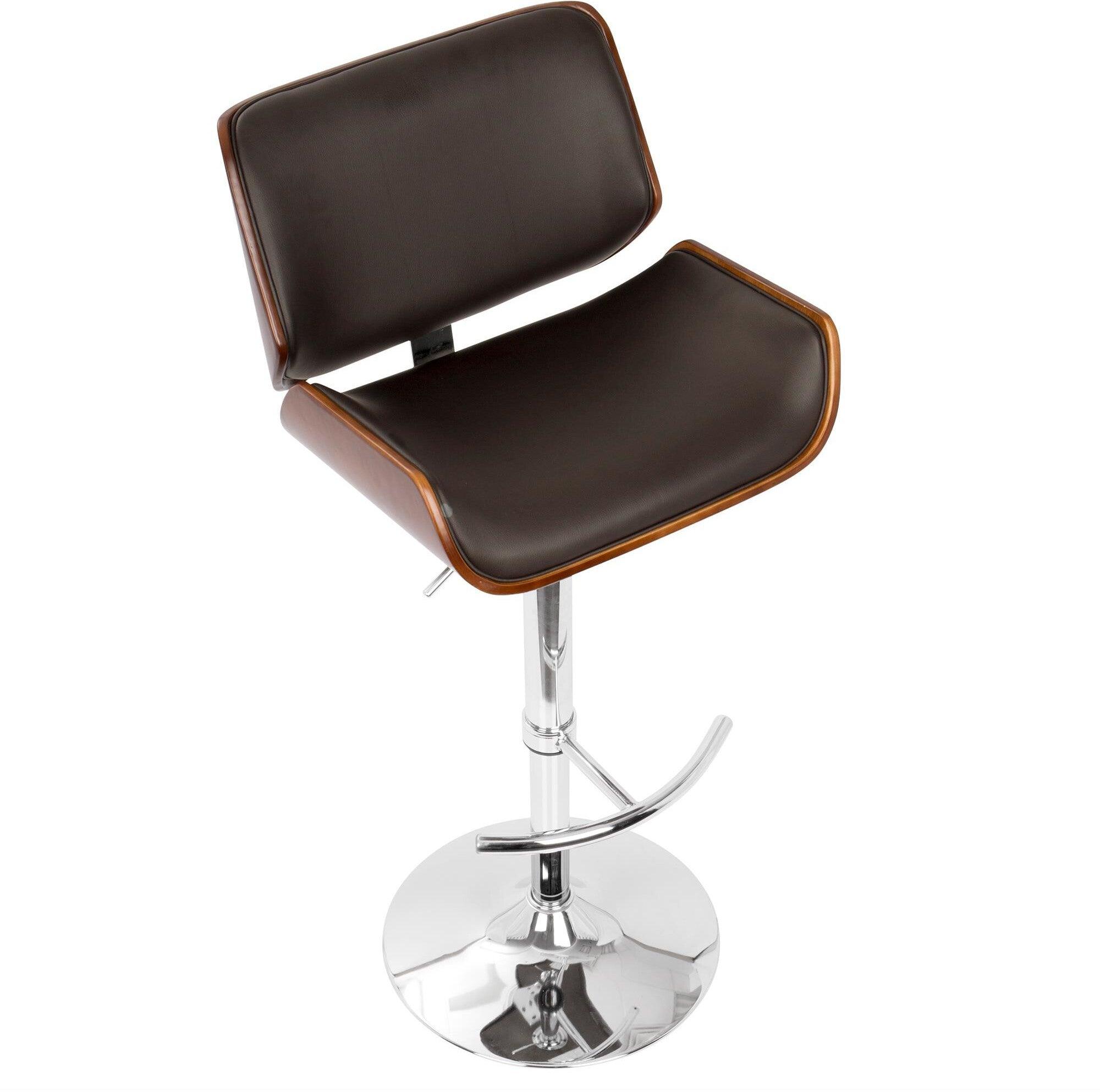 Lumisource Barstools - Santi Barstool Cherry & Brown