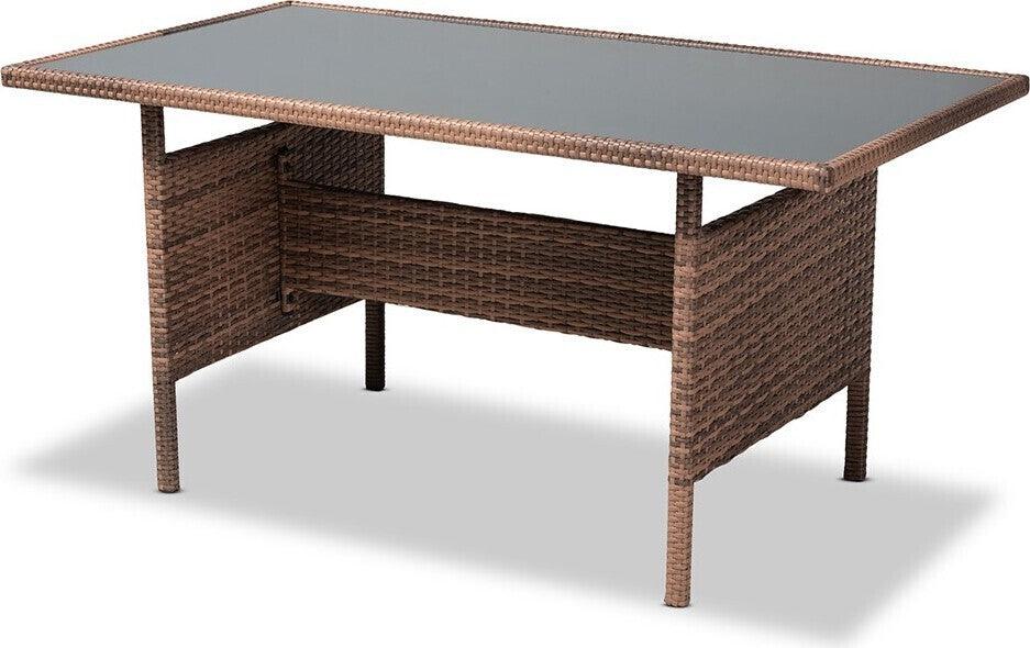Wholesale Interiors Outdoor Conversation Sets - Angela Modern And Contemporary Outdoor Patio Set Gray And Brown