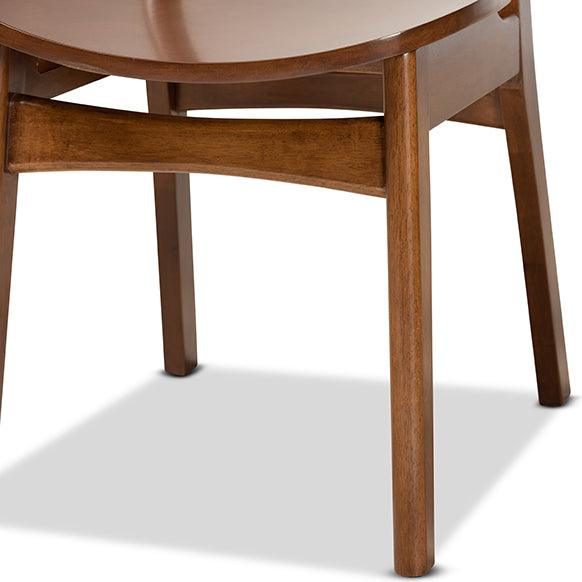 Wholesale Interiors Dining Sets - Katya Mid-Century Modern Walnut Brown Finished Wood 5-Piece Dining Set
