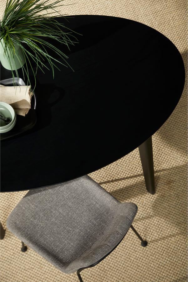 Euro Style Dining Tables - Atle 54"x34" Oval Dining Table in Matte Black