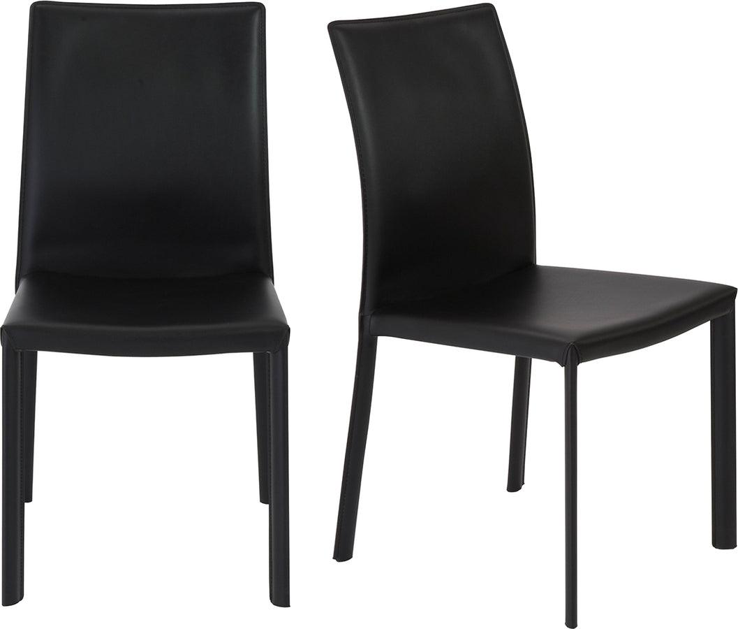 Euro Style Dining Chairs - Hasina Side Chair in Black - Set of 2