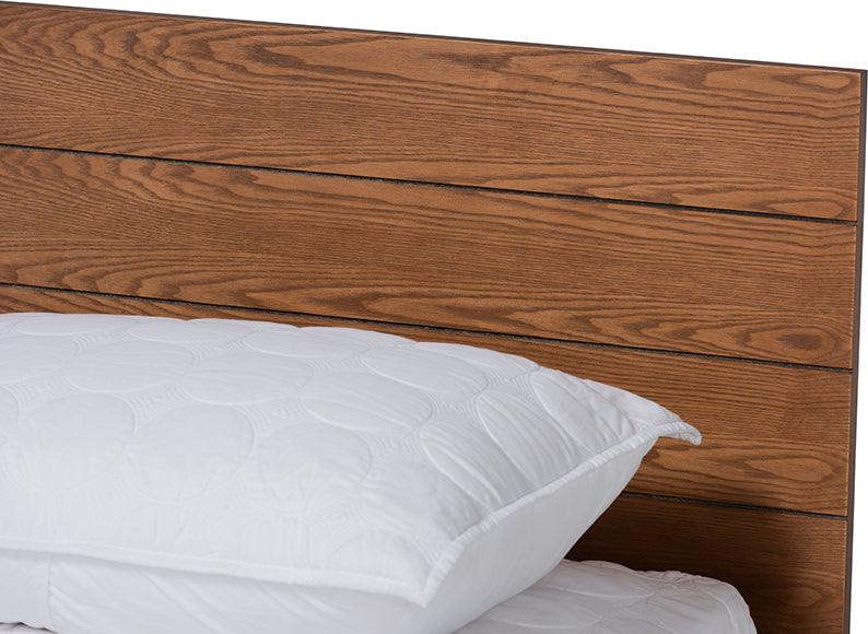 Wholesale Interiors Beds - Regina Queen Storage Bed Ash walnut