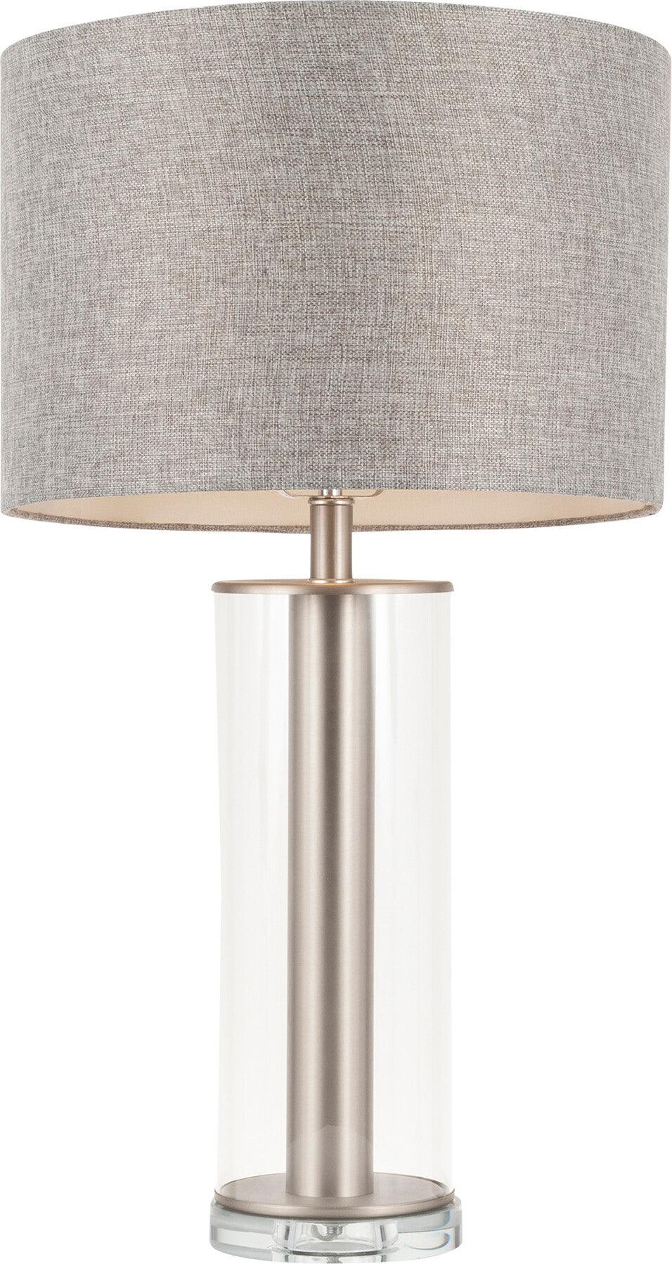 Lumisource Table Lamps - Glacier Table Lamp Brushed Nickel & Gray