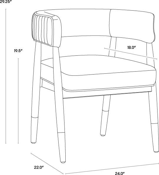 SUNPAN Dining Chairs - Callem Dining Armchair - Danny Navy