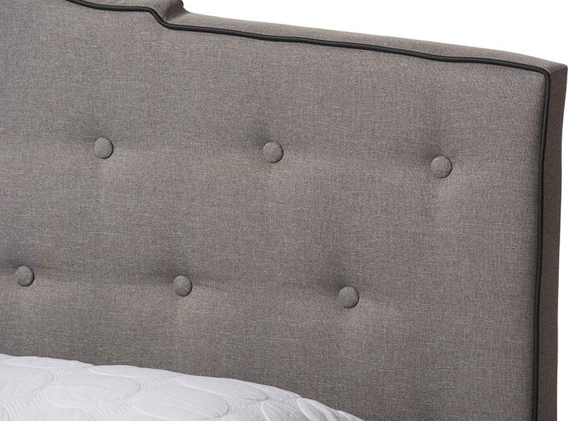 Wholesale Interiors Beds - Vivienne King Bed Light Gray