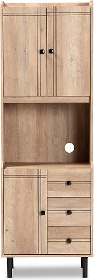 Wholesale Interiors Kitchen Storage & Organization - Patterson Oak Brown Finished 3-Drawer Kitchen Storage Cabinet