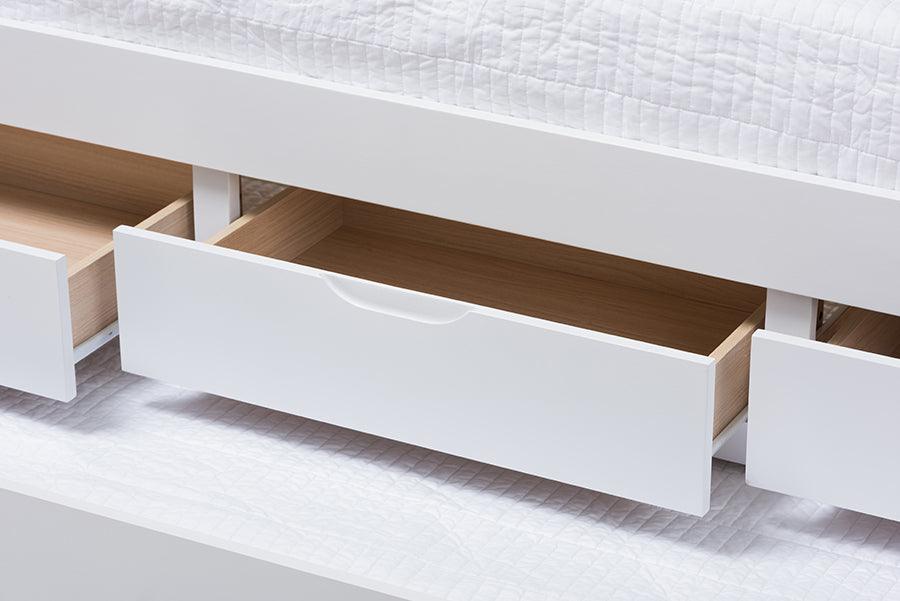 Wholesale Interiors Daybeds - Linna Modern and Contemporary White-Finished Daybed with Trundle