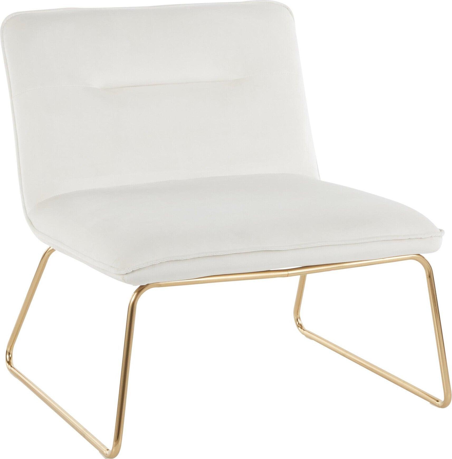 Lumisource Accent Chairs - Casper Accent Chair Gold & Cream