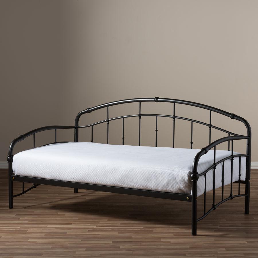 Wholesale Interiors Daybeds - Olsen Vintage Industrial Black Finished Metal Daybed