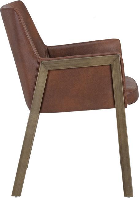SUNPAN Dining Chairs - Bernadette Dining Armchair - Bravo Cognac