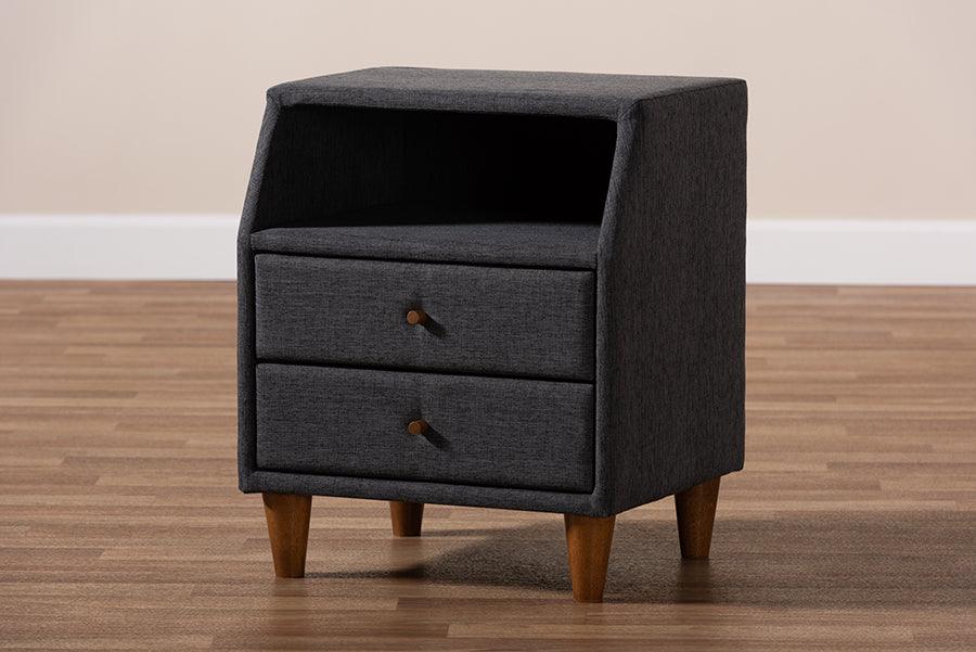 Wholesale Interiors Nightstands & Side Tables - Claverie Nightstand Charcoal