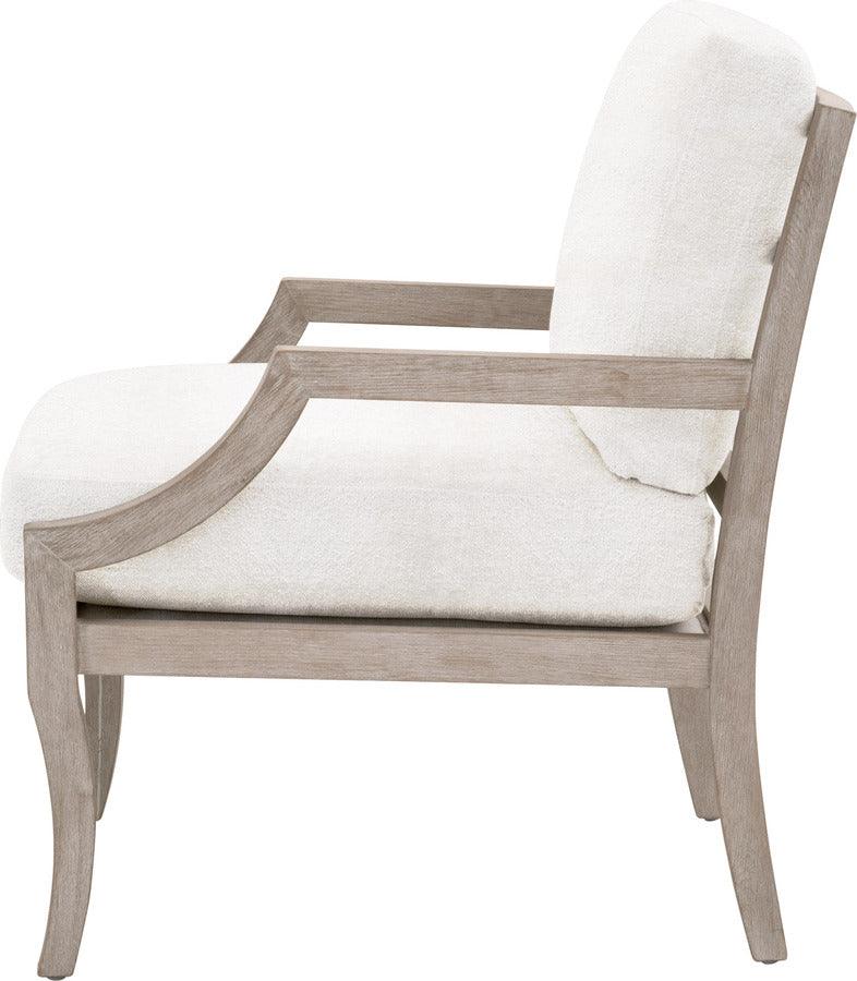 Essentials For Living Accent Chairs - Stratton Club Chair Natural Gray Beech & Boucle Snow