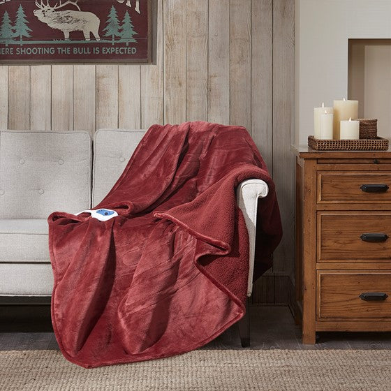 Olliix.com Heated Blankets - Throw Red