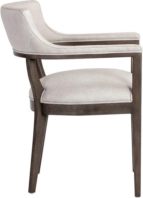 SUNPAN Dining Chairs - Brylea Dining Armchair - Saloon Light Grey Leather