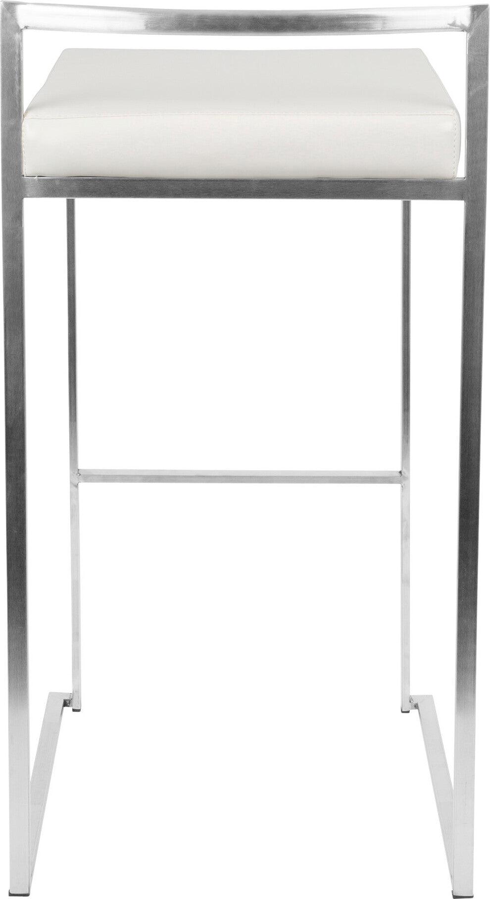 Lumisource Barstools - Fuji Stacker Barstool White (Set of 2)
