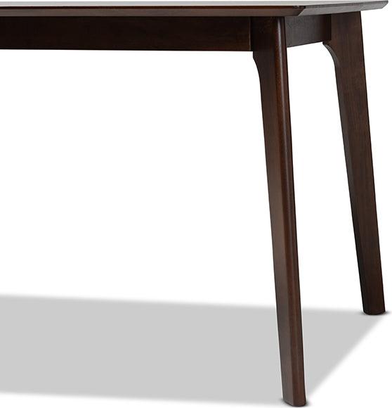 Wholesale Interiors Dining Tables - Seneca Modern and Contemporary Dark Brown Finished Wood Dining Table