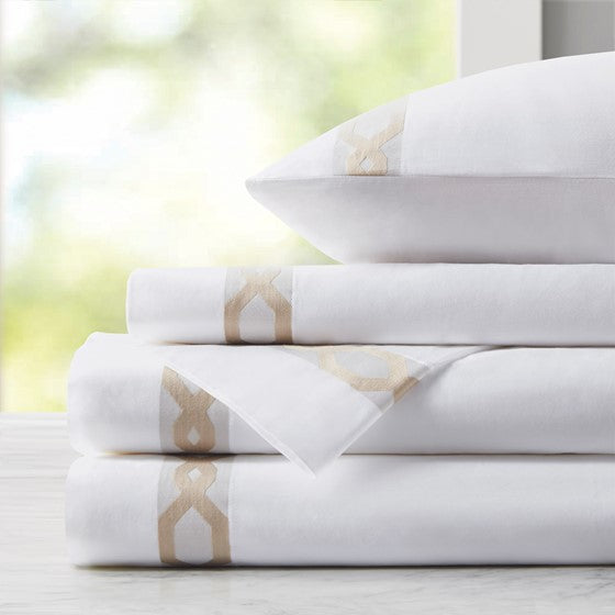 Olliix.com Sheets & Sheet Sets - 300TC Cotton Sheet Set Taupe King