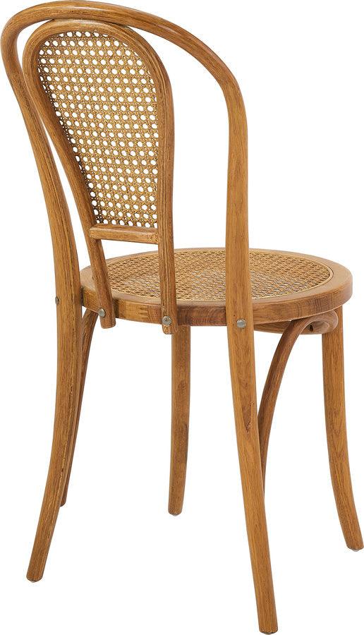 Euro Style Dining Chairs - Liva Side Chair in Walnut with Natural Seat and Back