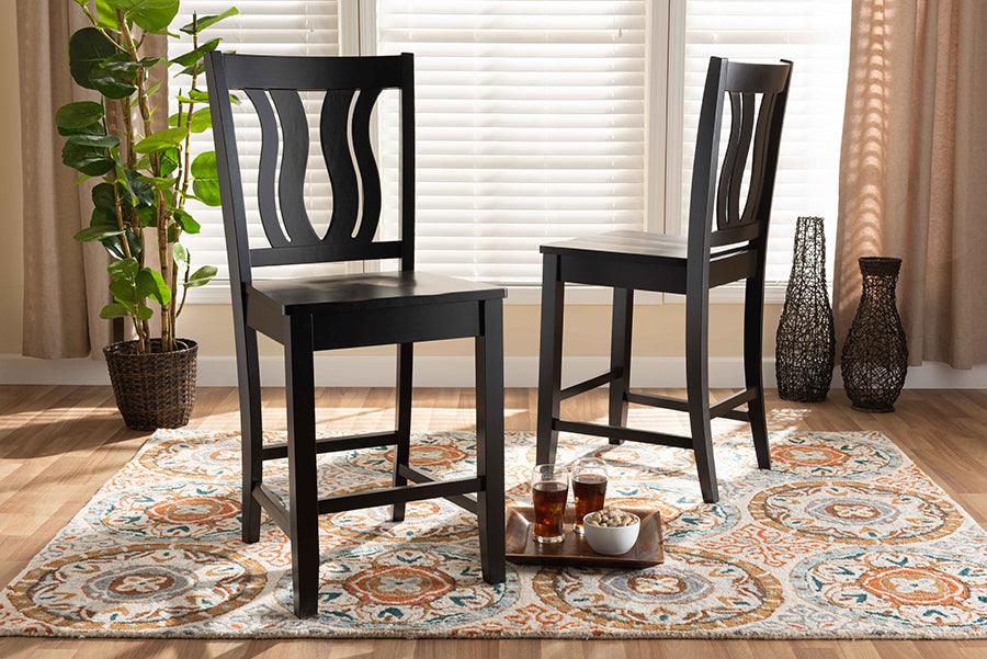 Wholesale Interiors Barstools - Fenton Bar Stool Dark Brown (Set of 2)