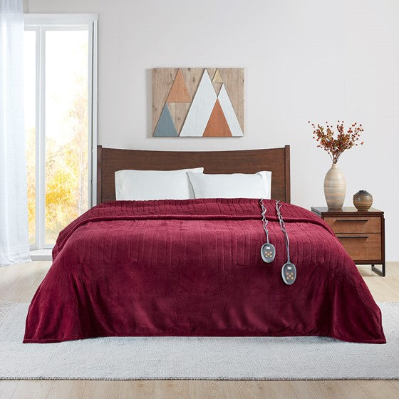 Olliix.com Heated Blankets - Blanket Red Twin
