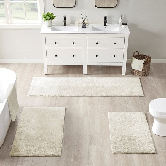 Olliix.com Bath Rugs - Feather Touch Reversible Bath Rug Ivory