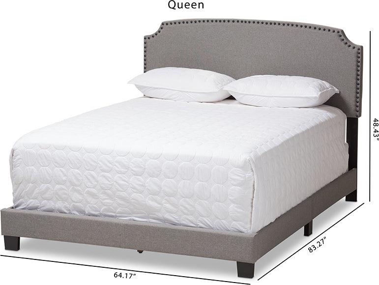 Wholesale Interiors Beds - Odette Queen Bed Light Gray