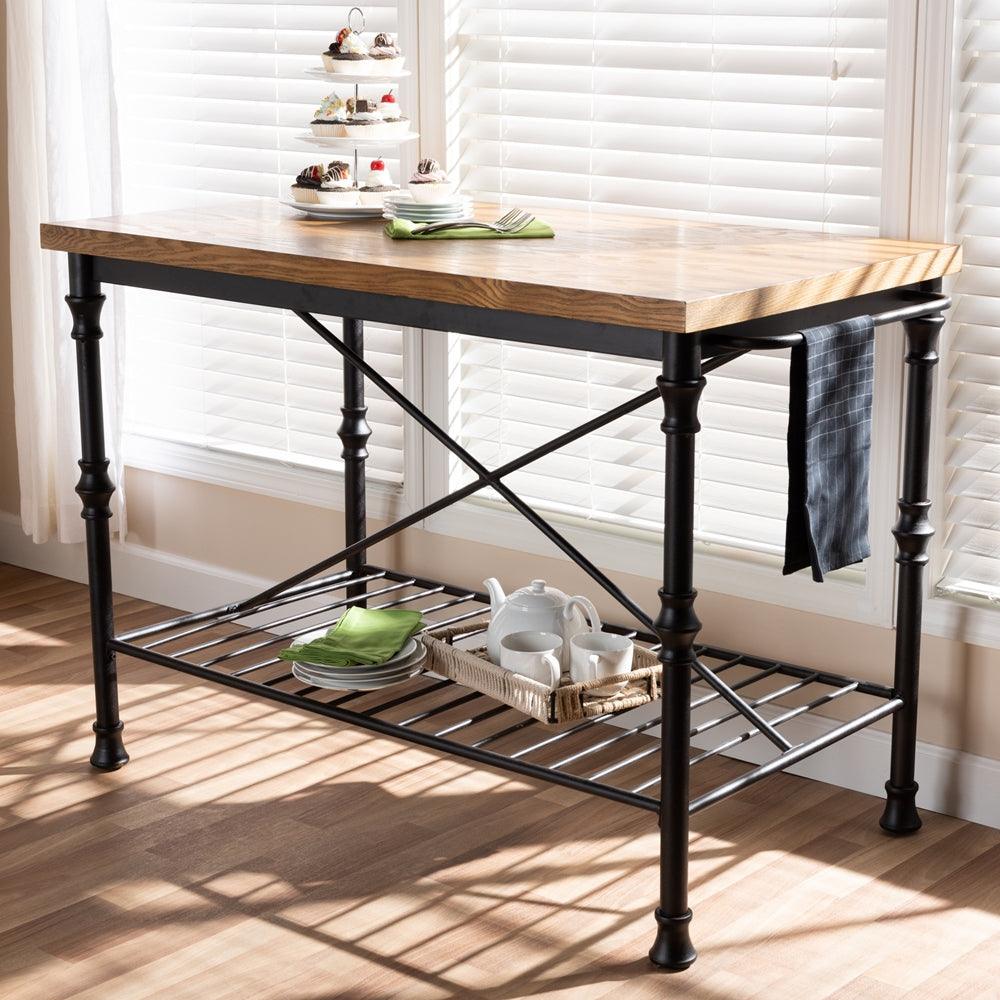 Wholesale Interiors Consoles - Perin Multipurpose Console Table Distressed Ash & Dark Bronze