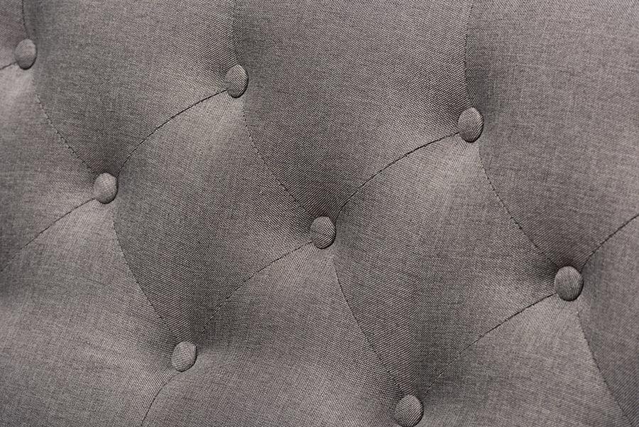 Wholesale Interiors Sofas & Couches - Arcadia Grey Fabric Upholstered Button-Tufted Living Room 3-Seater Sofa