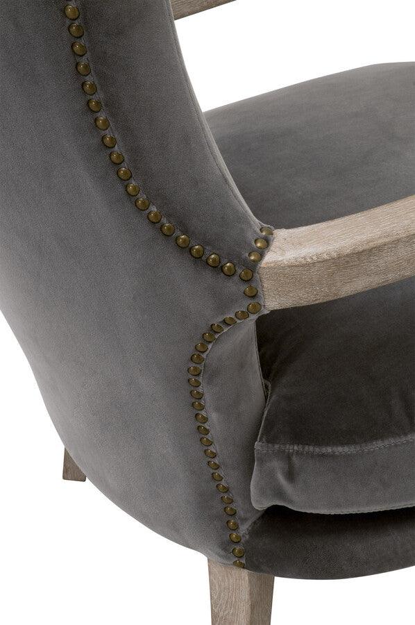 Essentials For Living Accent Chairs - Calvin Club Chair Dark Dove Velvet