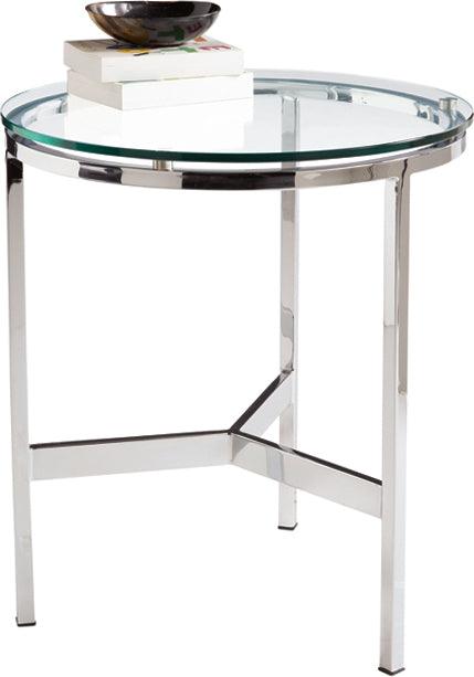 SUNPAN Side & End Tables - Flato End Table Silver Glass