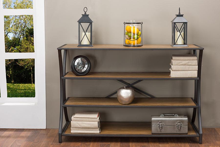 Wholesale Interiors Consoles - Lancashire Brown Wood & Metal Console Table