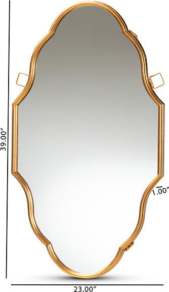 Wholesale Interiors Mirrors - Dennis Vintage Antique Gold Finished Accent Wall Mirror