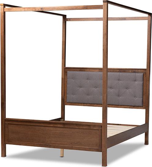 Wholesale Interiors Beds - Natasha King Bed Gray & Walnut Brown