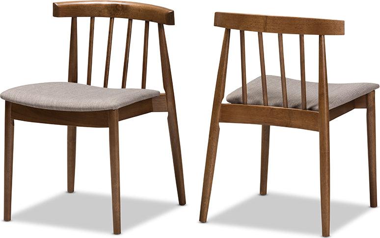 Wholesale Interiors Dining Chairs - Wyatt Mid-Century Modern Walnut Wood Dining Chair (Set of 2)