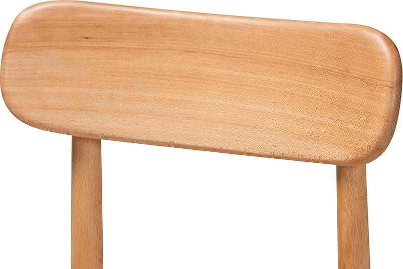 Wholesale Interiors Dining Chairs - Raheem Brown Hemp and Wood 2-Piece Dining Chair Set
