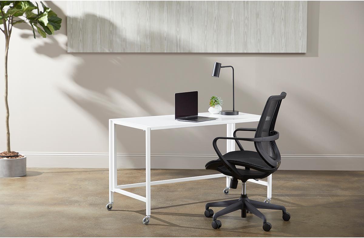 Euro Style Task Chairs - Megan Office Chair Black