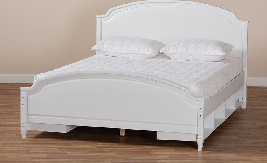 Wholesale Interiors Beds - Elise Queen Storage Bed White