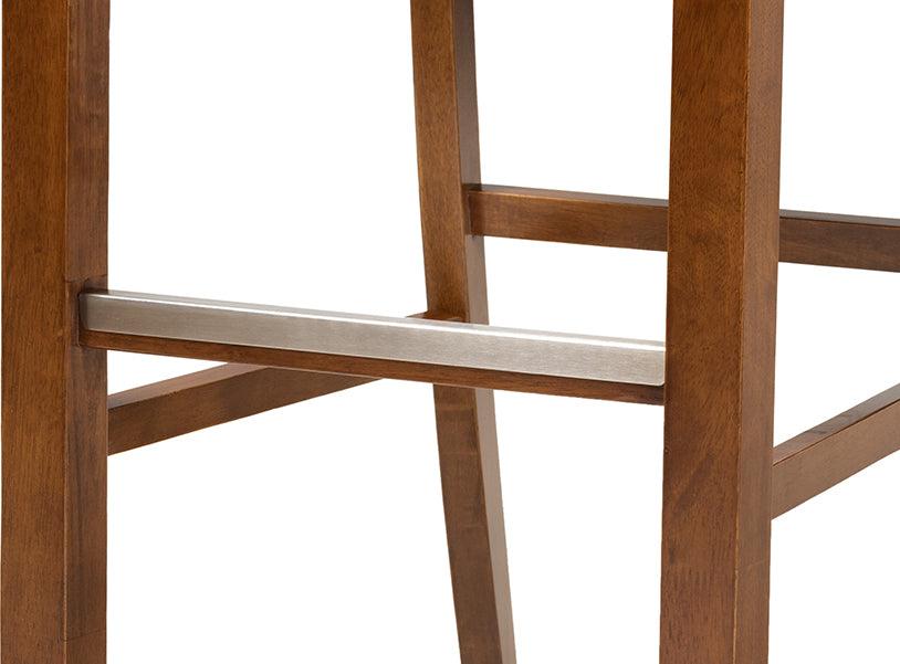 Wholesale Interiors Barstools - Calista Bar Stool Gray & Walnut (Set of 2)